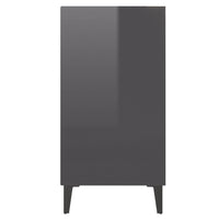 Credenza Grigio Lucido 57x35x70 cm in Legno Multistrato 806066