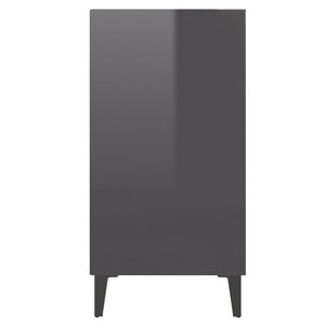 Credenza Grigio Lucido 57x35x70 cm in Legno Multistrato 806066
