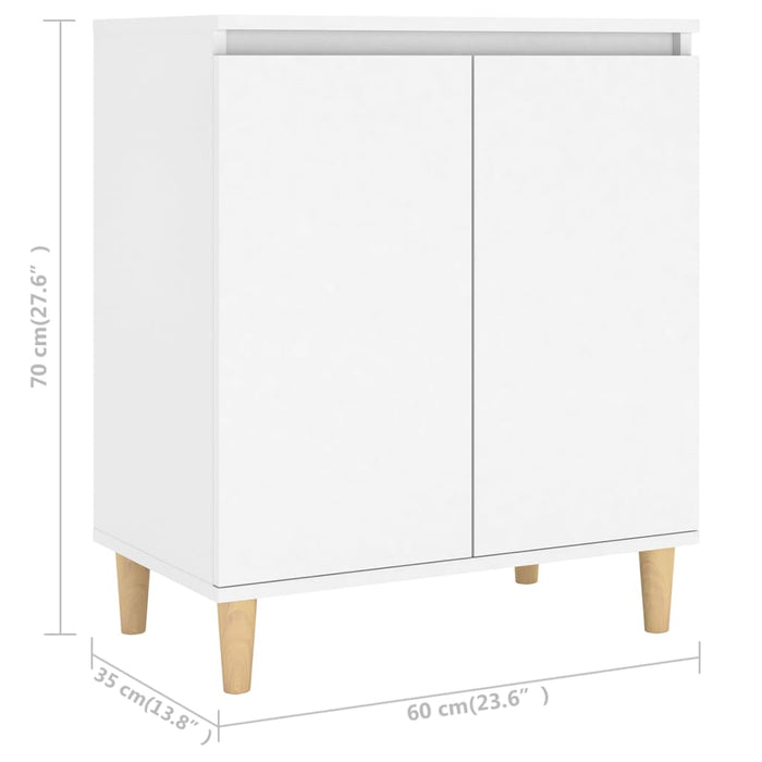 Credenza Bianca 103,5x35x70 cm in Legno Multistrato 806067