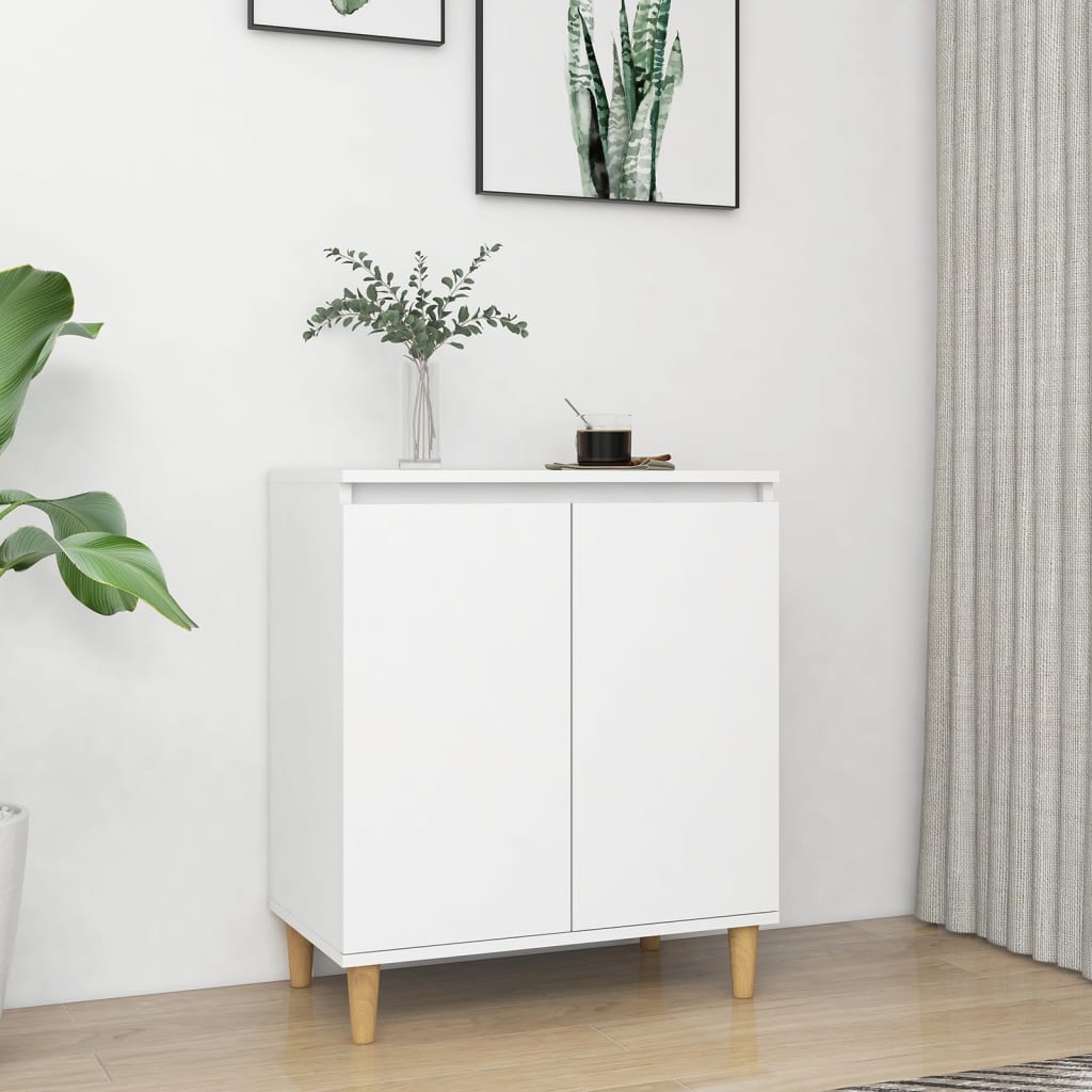 Credenza Bianca 103,5x35x70 cm in Legno Multistrato