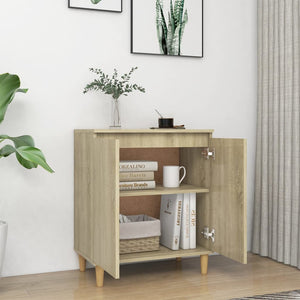 Credenza-Buffet con Gambe Legno Massello Sonoma 60x35x70cm Multistrato