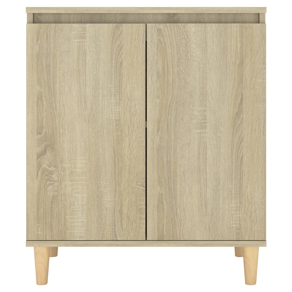 Credenza-Buffet con Gambe Legno Massello Sonoma 60x35x70cm Multistrato