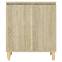 Credenza-Buffet con Gambe Legno Massello Sonoma 60x35x70cm Multistrato