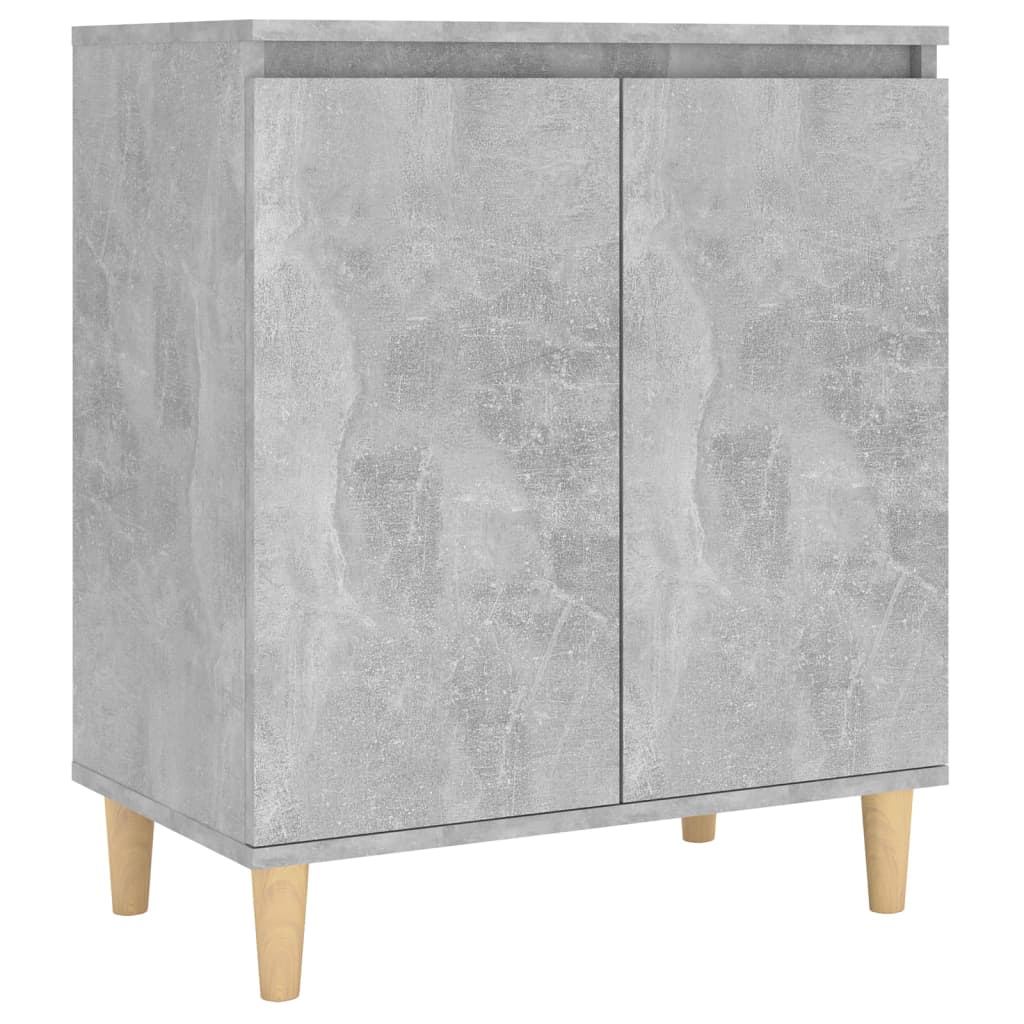 Credenza Gambe Massello Grigio Cemento 60x35x70cm Multistrato 806071