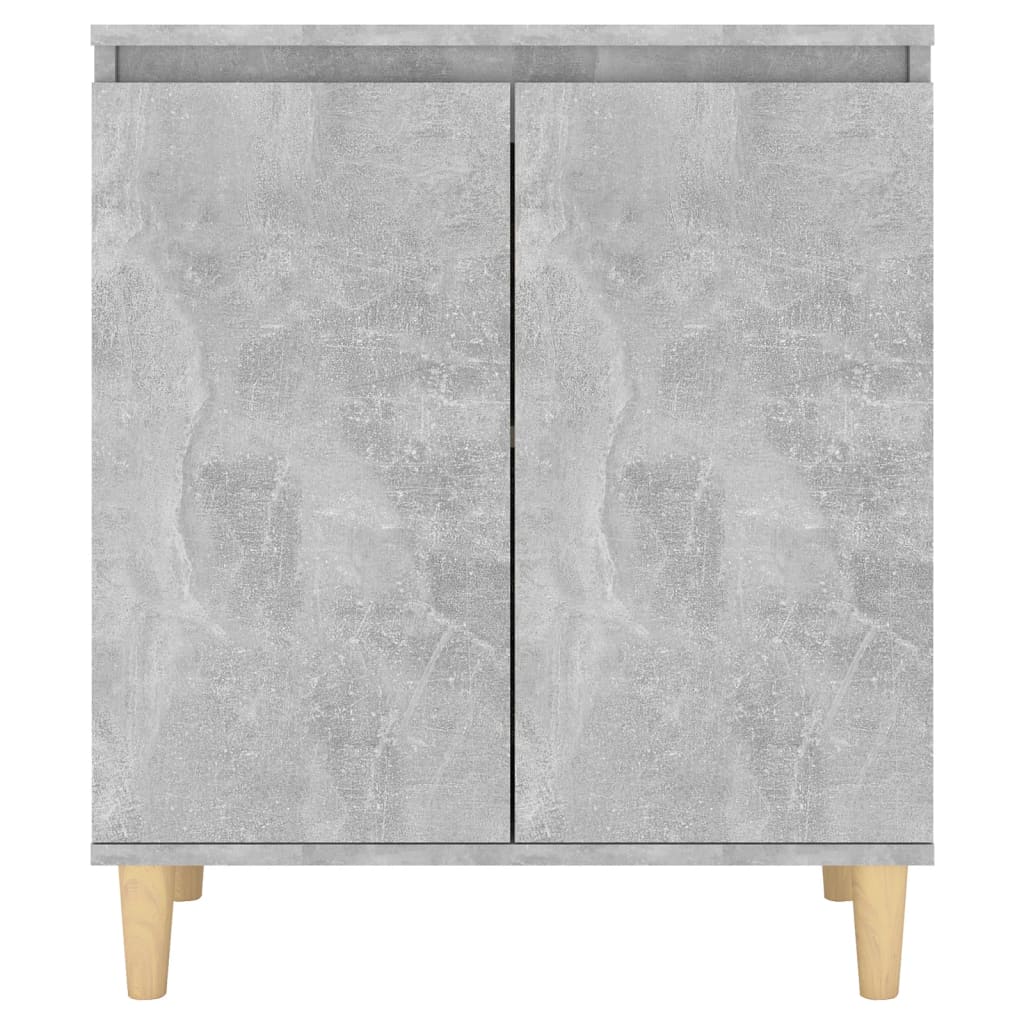 Credenza Gambe Massello Grigio Cemento 60x35x70cm Multistrato 806071