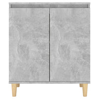 Credenza Gambe Massello Grigio Cemento 60x35x70cm Multistrato 806071