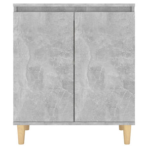 Credenza Gambe Massello Grigio Cemento 60x35x70cm Multistrato 806071