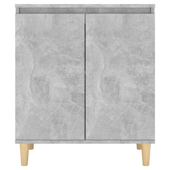 Credenza Gambe Massello Grigio Cemento 60x35x70cm Multistrato 806071