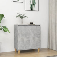 Credenza Gambe Massello Grigio Cemento 60x35x70cm Multistrato 806071