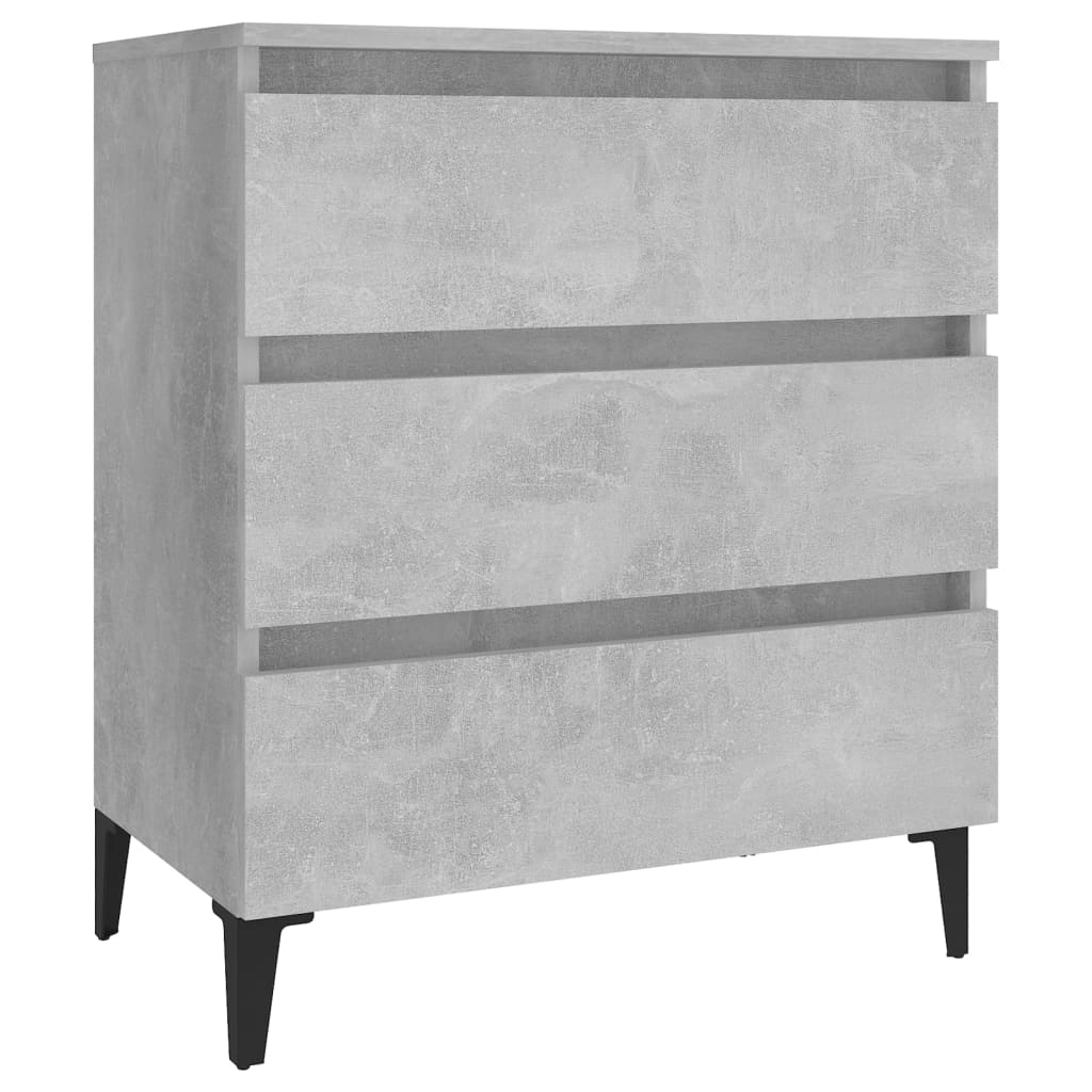 Credenza Grigio Cemento 60x35x69 cm in Legno Multistrato 806098