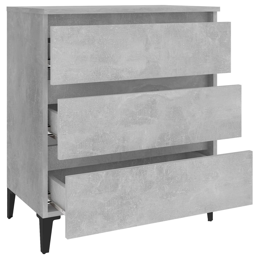 Credenza Grigio Cemento 60x35x69 cm in Legno Multistrato 806098