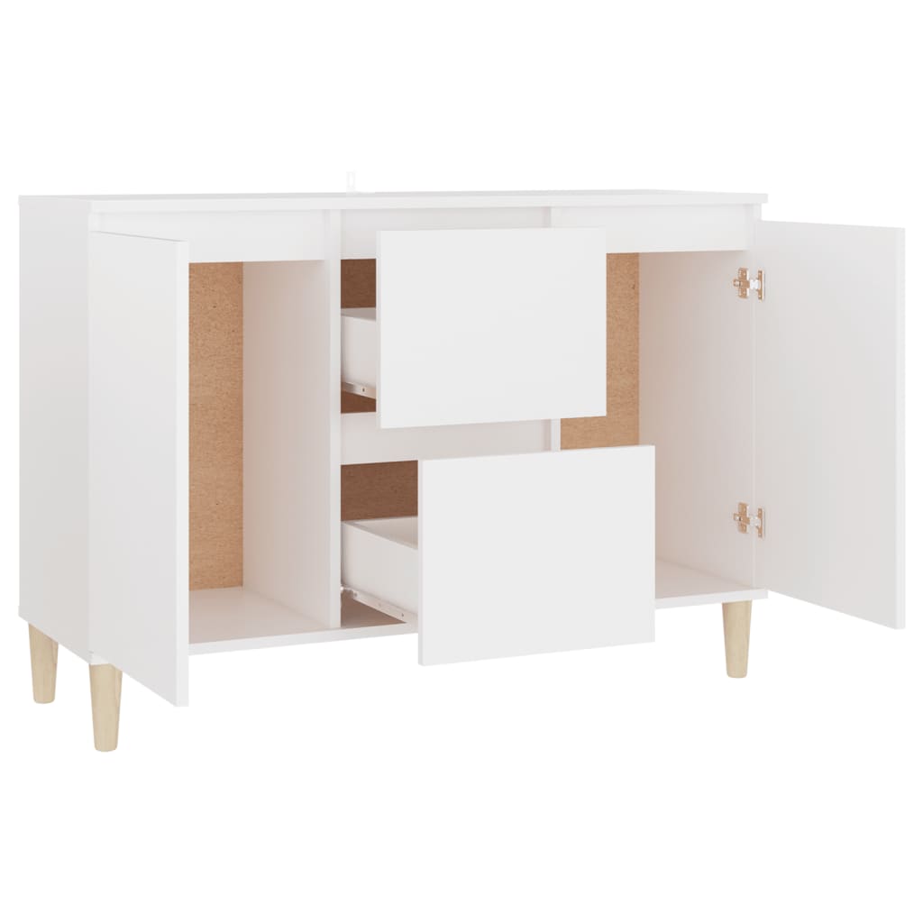 Credenza Bianca 101x35x70 cm in Legno Multistrato 806103