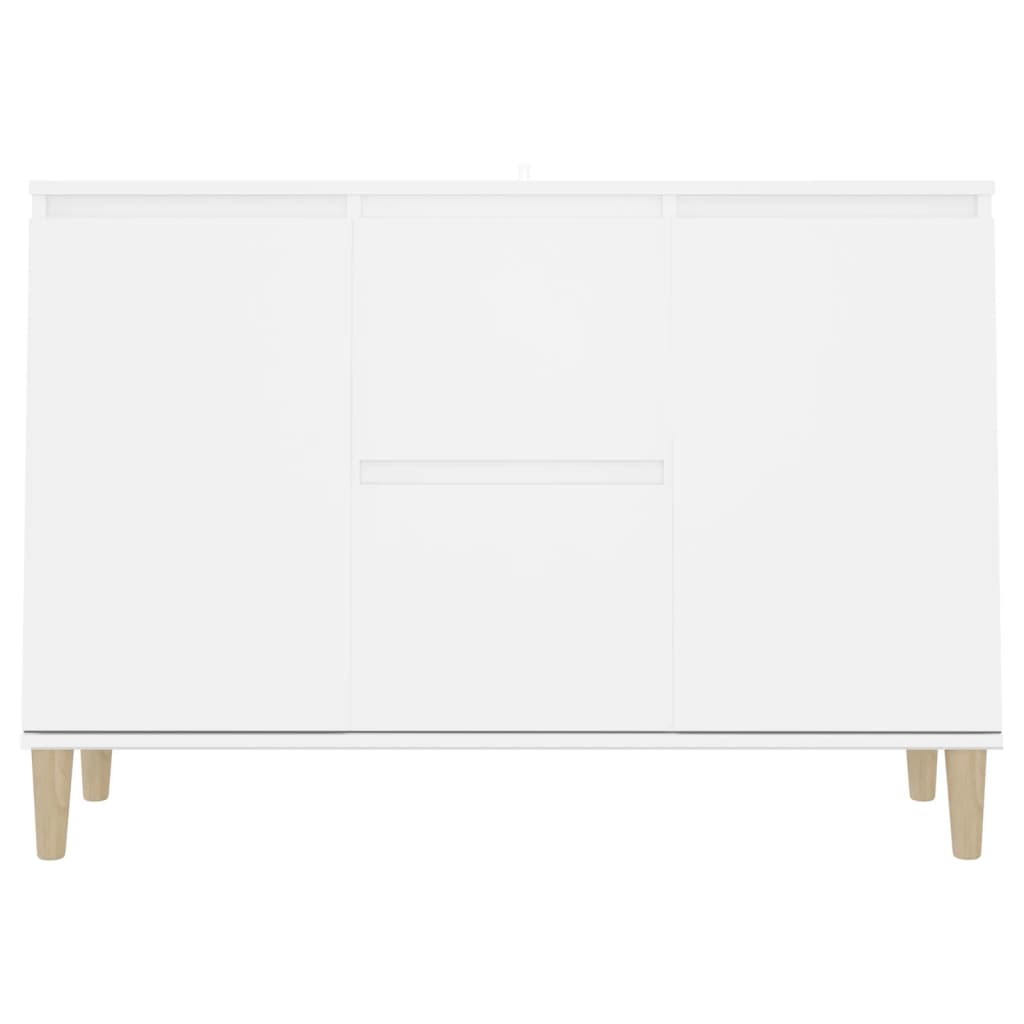 Credenza-Buffet-Armadio da cucina Bianca 101x35x70 cm in Legno Multistrato