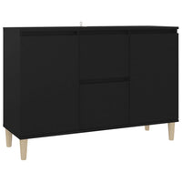 Credenza Nera 101x35x70 cm in Legno Multistrato 806104