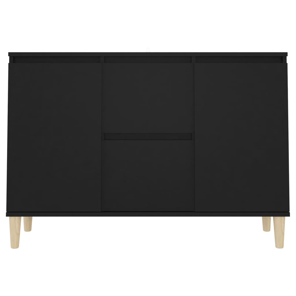 Credenza Nera 101x35x70 cm in Legno Multistrato 806104