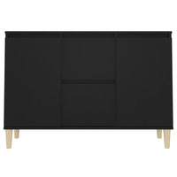 Credenza Nera 101x35x70 cm in Legno Multistrato 806104