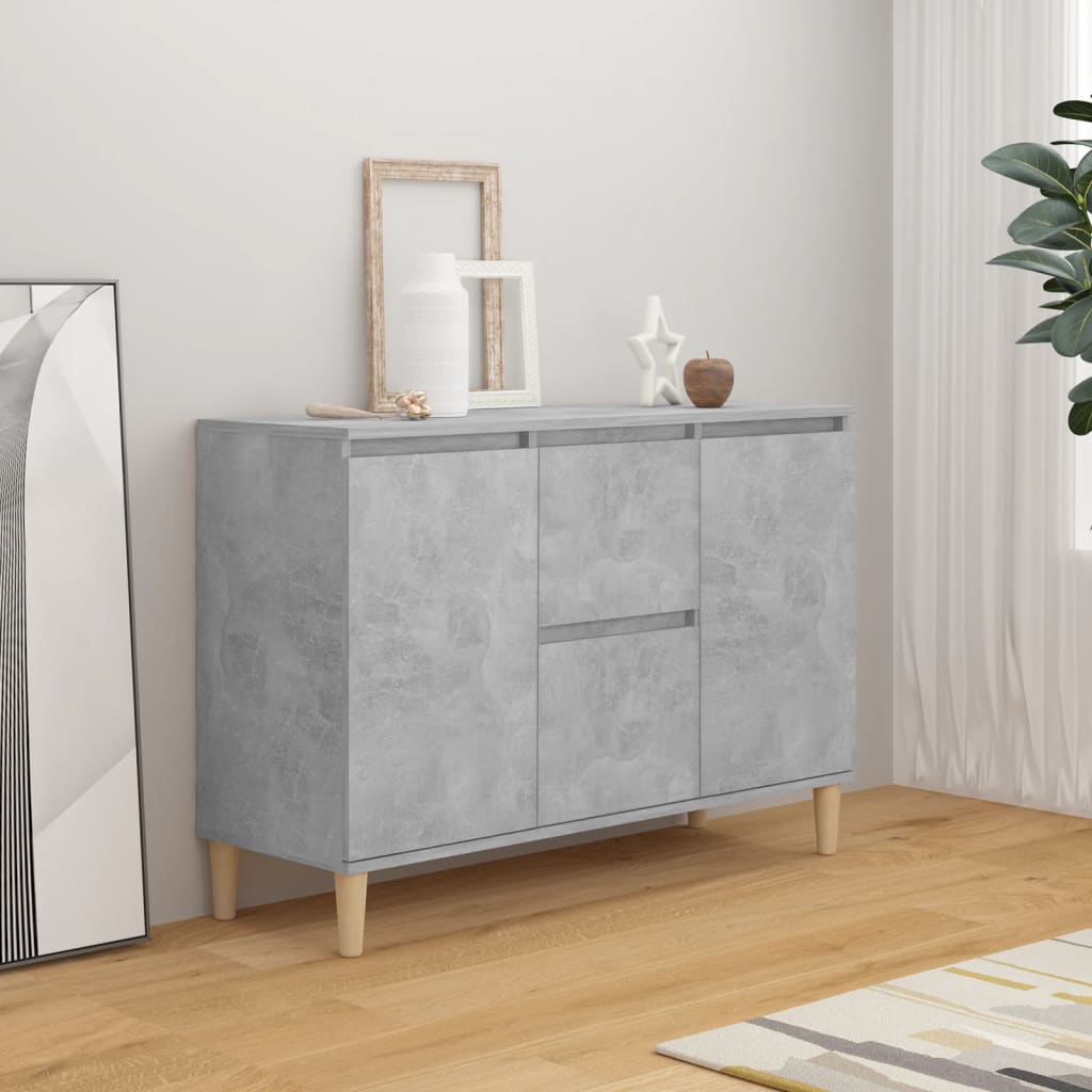 Credenza Grigio Cemento 101x35x70 cm in Legno Multistrato 806107