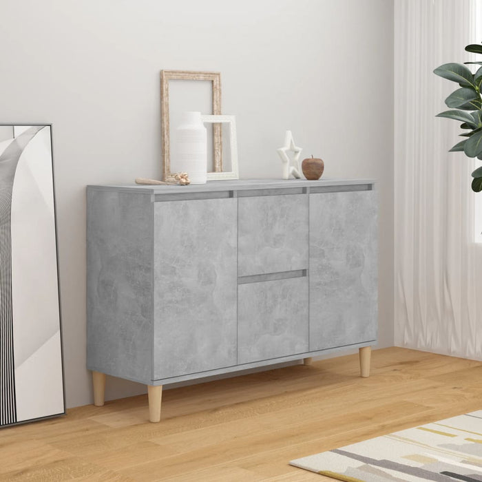 Credenza Grigio Cemento 101x35x70 cm in Legno Multistrato 806107