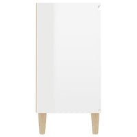 Credenza Bianco Lucido 101x35x70 cm in Legno Multistrato 806109