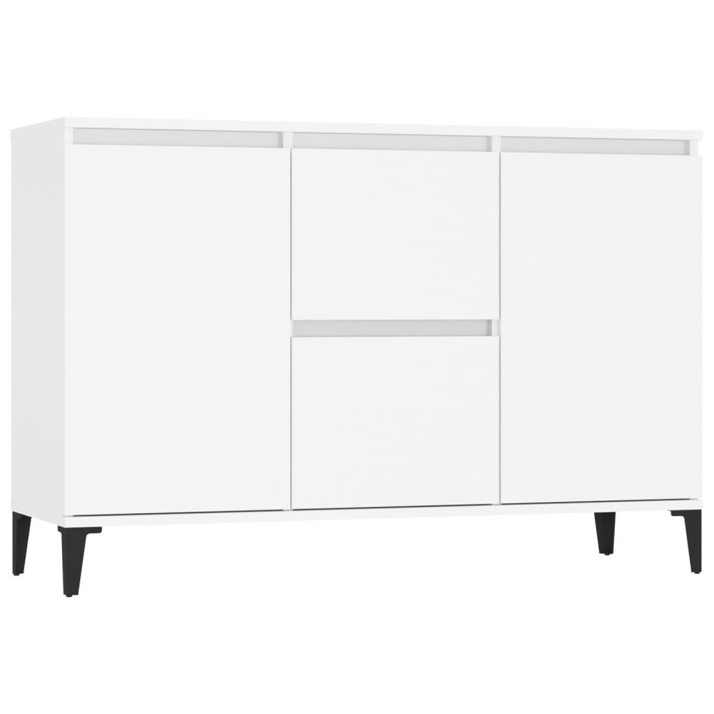 Credenza-Buffet-Armadio da cucina Bianca 102x35x70 cm in Legno Multistrato