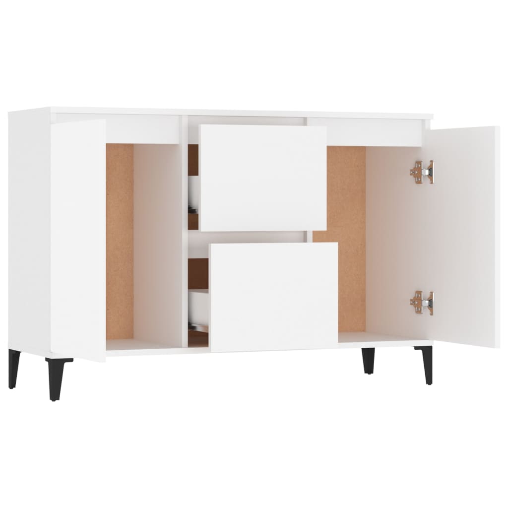 Credenza Bianca 102x35x70 cm in Legno Multistrato 806112