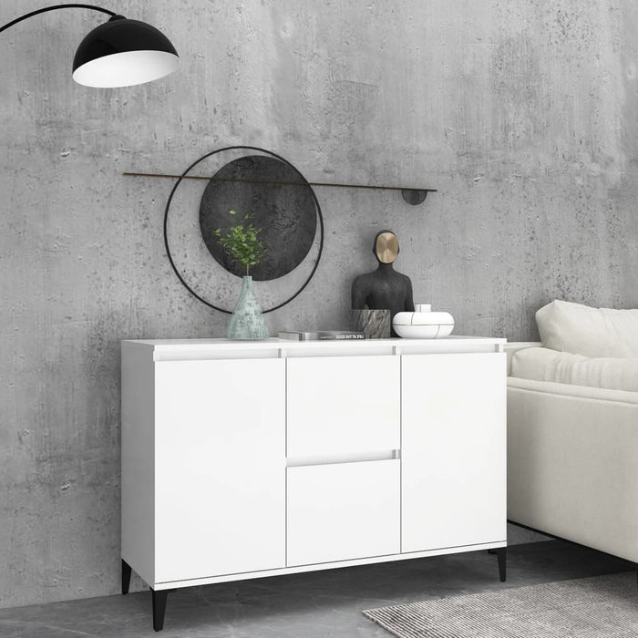 Credenza Bianca 102x35x70 cm in Legno Multistrato 806112