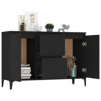 Credenza Nera 102x35x70 cm in Legno Multistrato 806113