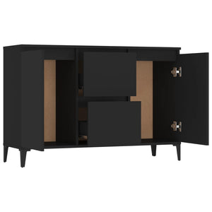 Credenza Nera 102x35x70 cm in Legno Multistrato 806113
