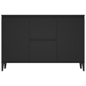 Credenza Nera 102x35x70 cm in Legno Multistrato 806113