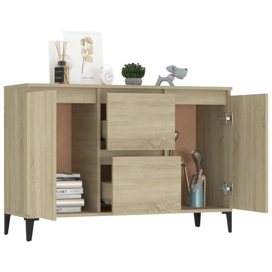 Credenza-Buffet-Armadio da cucina Rovere Sonoma 102x35x70 cm in Legno Multistrato