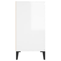 Credenza Bianco Lucido 102x35x70 cm in Legno Multistrato 806118