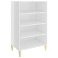 Credenza Bianco Lucido 57x35x90 cm in Legno Multistrato 806127