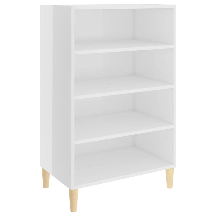 Credenza Bianco Lucido 57x35x90 cm in Legno Multistrato 806127