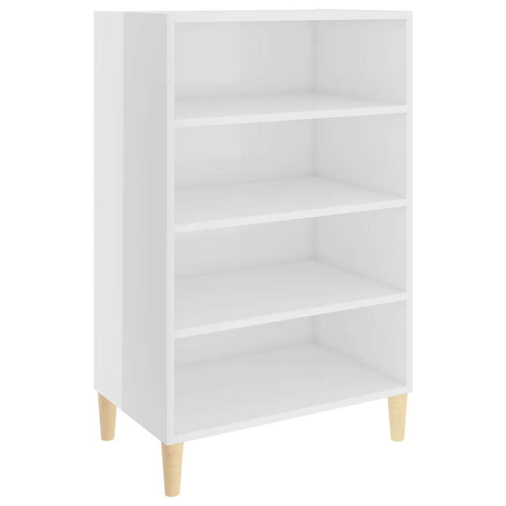 Credenza Bianco Lucido 57x35x90 cm in Legno Multistrato 806127
