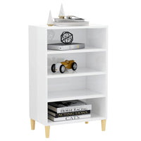 Credenza Bianco Lucido 57x35x90 cm in Legno Multistrato 806127