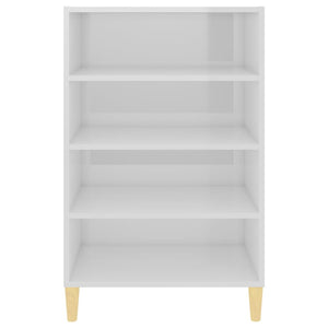 Credenza Bianco Lucido 57x35x90 cm in Legno Multistrato 806127