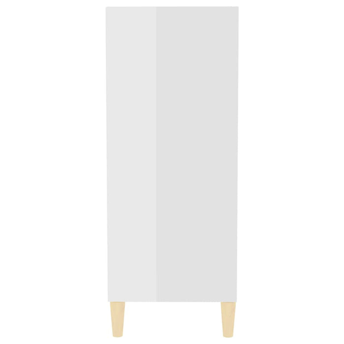 Credenza Bianco Lucido 57x35x90 cm in Legno Multistrato 806127