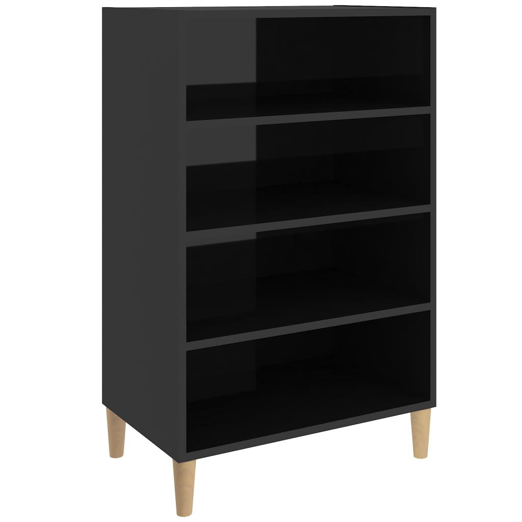 Credenza Nero Lucido 57x35x90 cm in Truciolato cod mxl 18119