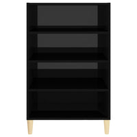 Credenza Nero Lucido 57x35x90 cm in Truciolato cod mxl 18119