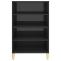 Credenza Grigio Lucido 57x35x90 cm in Legno Multistrato 806129