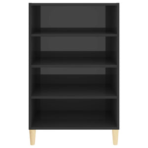 Credenza Grigio Lucido 57x35x90 cm in Legno Multistrato 806129