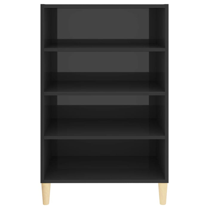 Credenza Grigio Lucido 57x35x90 cm in Legno Multistrato 806129