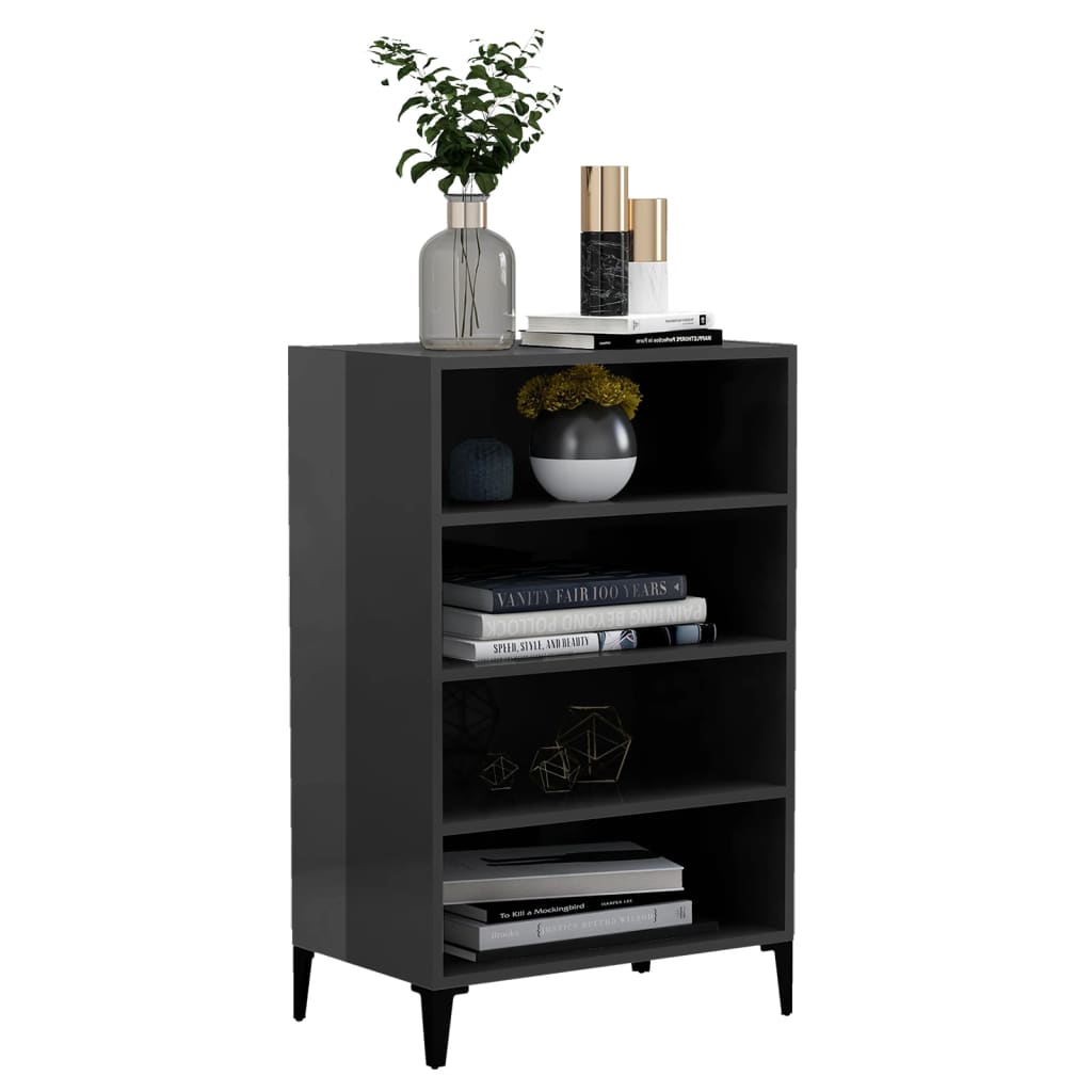 Credenza Grigio Lucido 57x35x90 cm in Truciolato cod mxl 6469