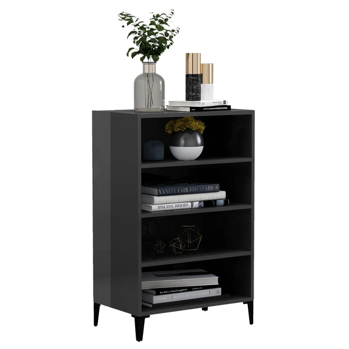 Credenza Grigio Lucido 57x35x90 cm in Truciolato cod mxl 6469