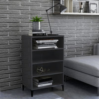 Credenza Grigio Lucido 57x35x90 cm in Truciolato cod mxl 6469