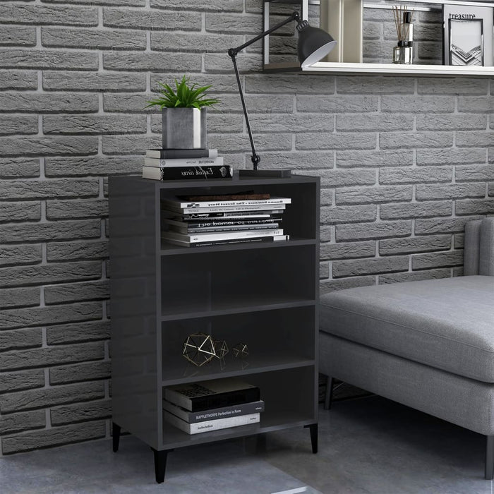 Credenza Grigio Lucido 57x35x90 cm in Truciolato cod mxl 6469