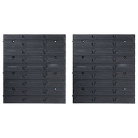 Kit Contenitori 39 pz con Pannelli a Parete Rosso e Nero