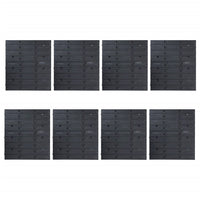 Kit Contenitori 141 pz con Pannelli a Parete Rosso e Nero