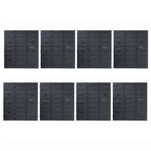 Kit Contenitori 141 pz con Pannelli a Parete Rosso e Nero