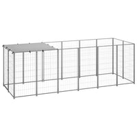 Gabbia per Cani Argento 330x110x110 cm in Acciaio 150786